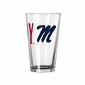 Logo Brands Ole Miss 16oz Hotty Toddy Overtime Pint Glass 176-G16P-4A